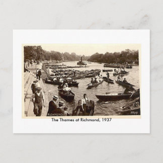 Postal Postcard, The Thames at Richmond, 1937