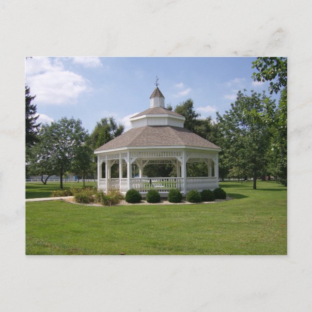 Postal Postcard- Tipton Indiana Gazebo (Anverso)