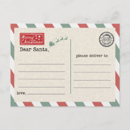 Postal Postcard to Santa Claus