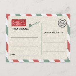 Postal Postcard to Santa Claus