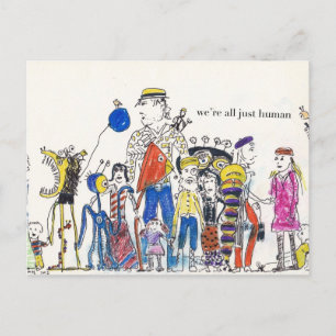 Postal Postcard - Todos somos humanos