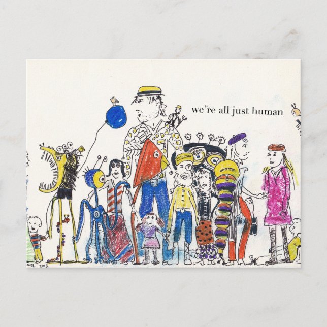Postal Postcard - Todos somos humanos (Anverso)