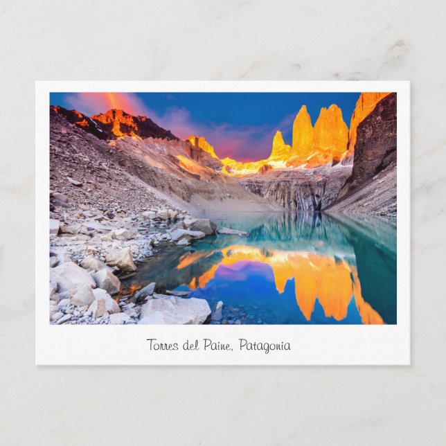 Postal Postcard, Torres del Paine Patagonia (Anverso)
