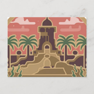 Postal postcard ,town of 'GHARDAIA' in Algeria