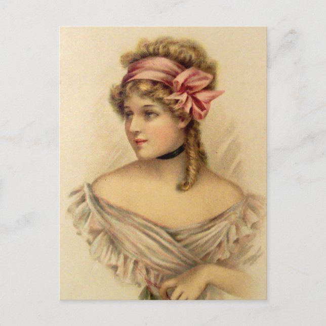Postal Postcard victoriano Gibson Chica (Anverso)