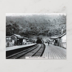 Postal Postcard Viejo - Estación Grindleford, Derbyshire