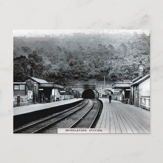 Postal Postcard Viejo - Estación Grindleford, Derbyshire (Anverso)