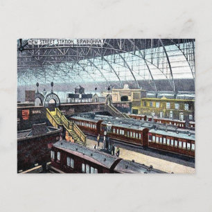 Postal Postcard Viejo - New Street Station, Birmingham