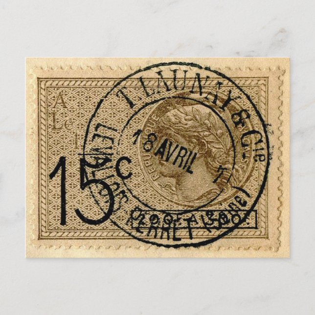 Postal Postcard - Vintage francés Postage Stamp ilustrati (Anverso)