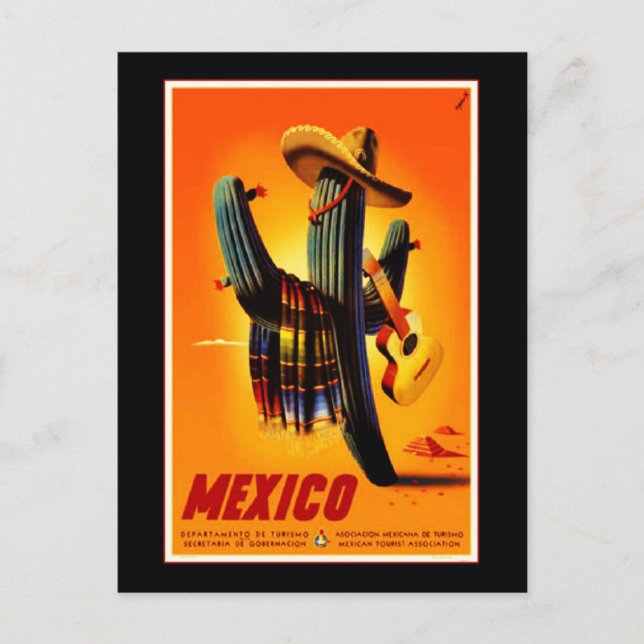 Postal Postcard-VIntage Travel-México (Anverso)