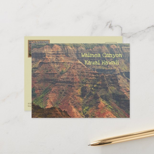 Postal POSTCARD Waimea Canyon, Kauai, Hawaii (Anverso/Reverso In Situ)