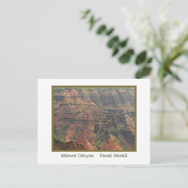 Postal POSTCARD Waimea Canyon, Kauai, Hawaii (Anverso de pie)