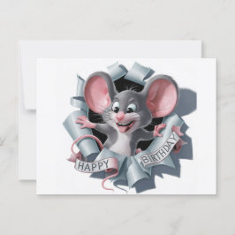 Postal Postcards Happy Birthday Souris