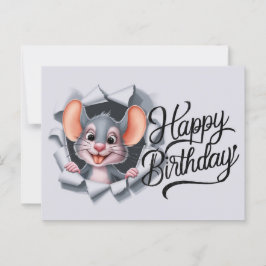 Postal Postcards Happy Birthday Souris 03