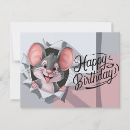 Postal Postcards Happy Birthday Souris 04