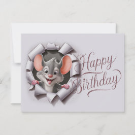 Postal Postcards Happy Birthday Souris 05