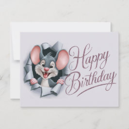 Postal Postcards Happy Birthday Souris 06