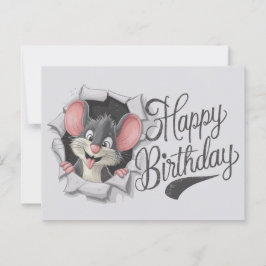 Postal Postcards Happy Birthday Souris 07