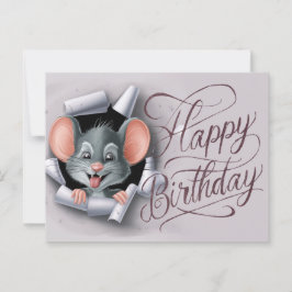Postal Postcards Happy Birthday Souris 08