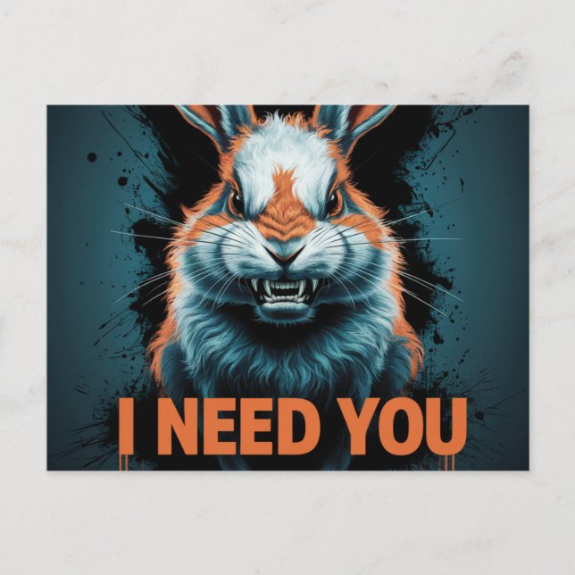 Postal Postcards I Need You (Anverso)