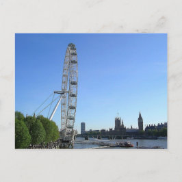 Postal Postcardwith London Eye Ferris Wheel