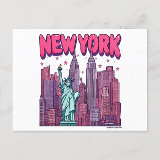 Postal postcarros de nueva york