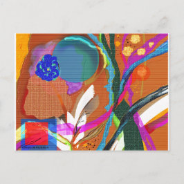 Postal Postcarta abstracta de exploración digital 3