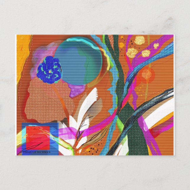 Postal Postcarta abstracta de exploración digital 3 (Anverso)