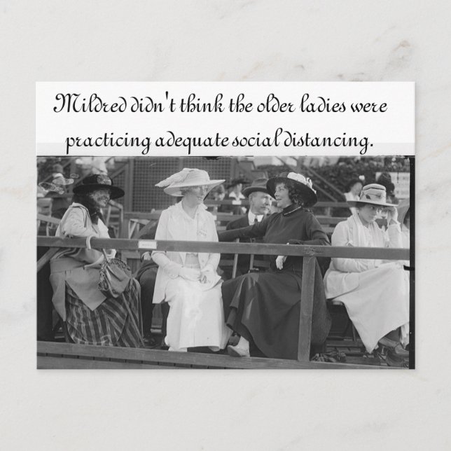 Postal Postcarta adecuada de distanciamiento social (Anverso)