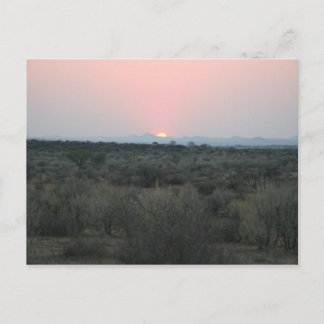 Postal Postcarta africana sobre el atardecer