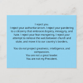 Postal Postcarta al presidente Trump