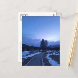 Postal Postcarta amarga para el invierno de la montaña az