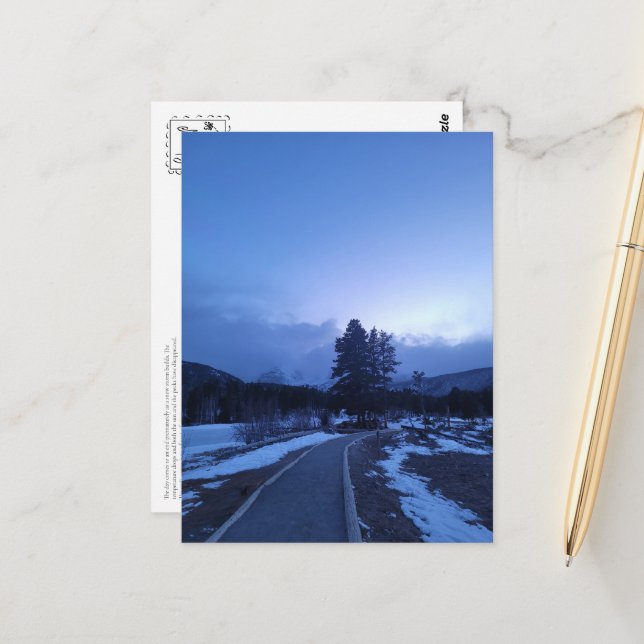 Postal Postcarta amarga para el invierno de la montaña az (Anverso/Reverso In Situ)