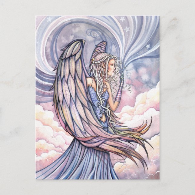 Postal Postcarta Angel de Molly Harrison (Anverso)