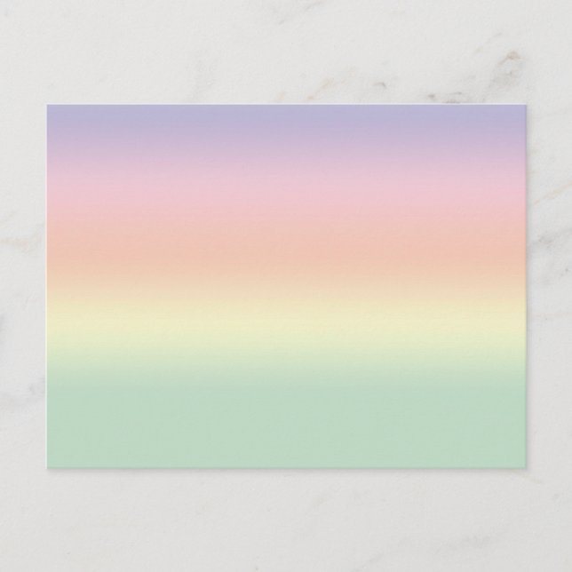 Postal Postcarta arcoiris color pastel (Anverso)