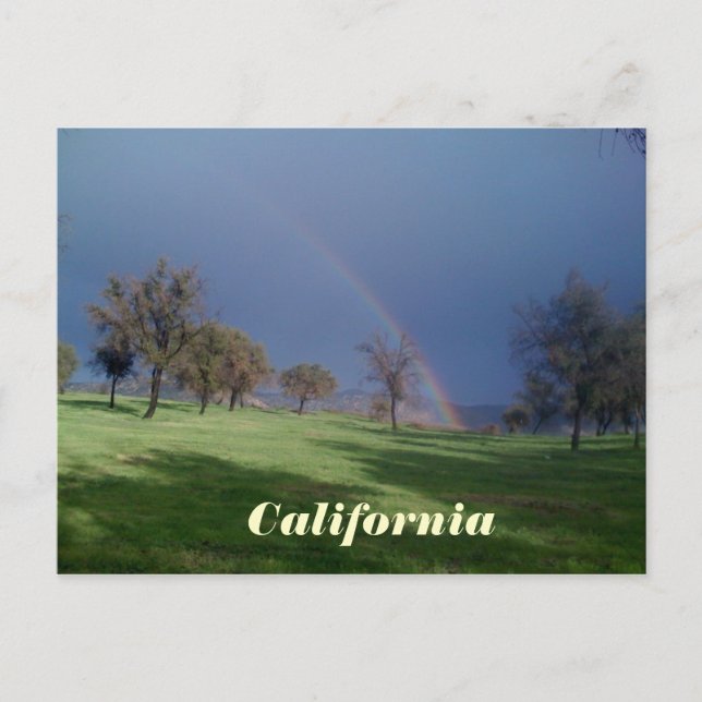 Postal Postcarta arcoiris de California (Anverso)