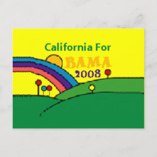 Postal Postcarta arcoiris de California