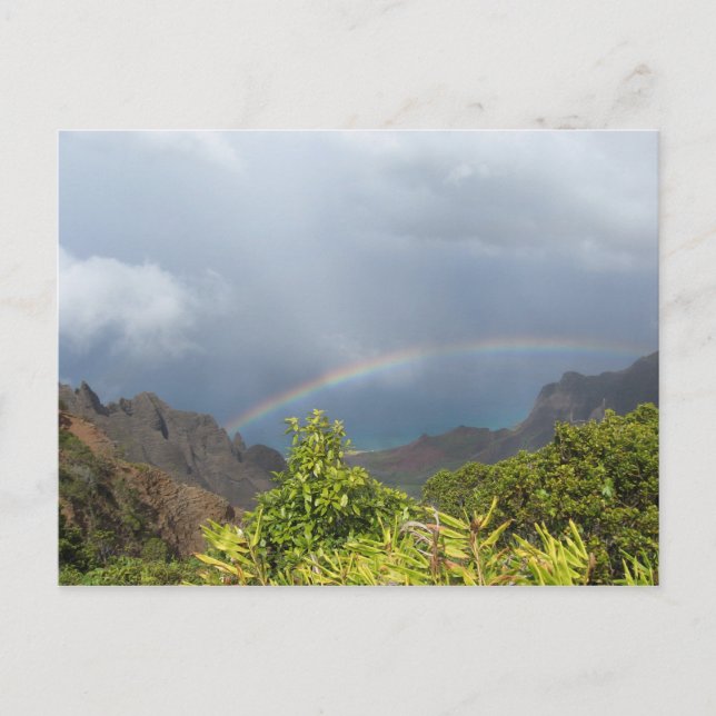 Postal Postcarta arcoiris de Kalalau (Anverso)