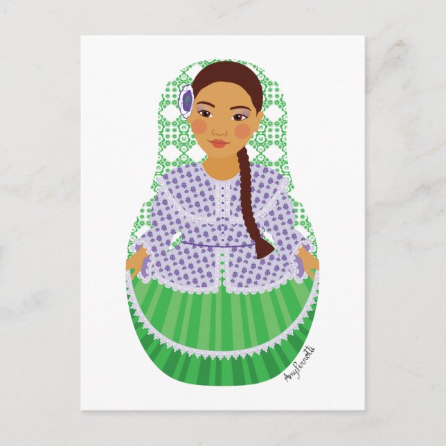 Postal Postcarta argentina de Matryoshka (Anverso)