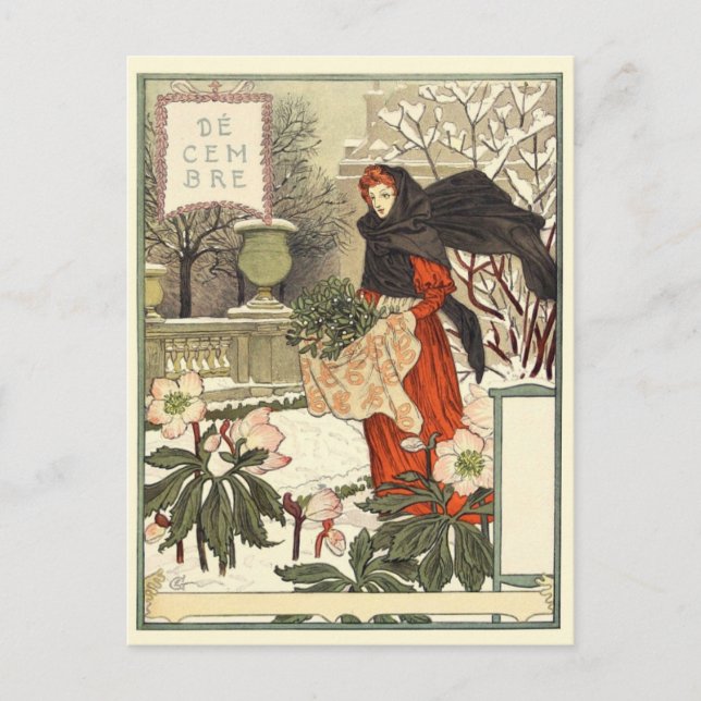 Postal Postcarta Art Nouveau (Anverso)