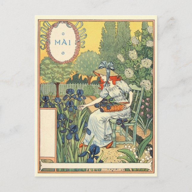 Postal Postcarta Art Nouveau (Anverso)