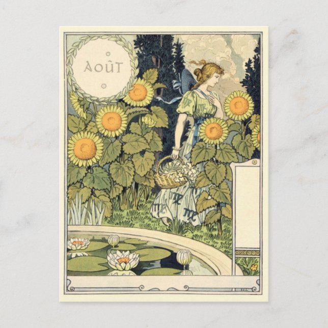 Postal Postcarta Art Nouveau (Anverso)