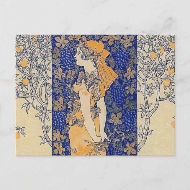 Postal Postcarta Art Nouveau (Anverso)