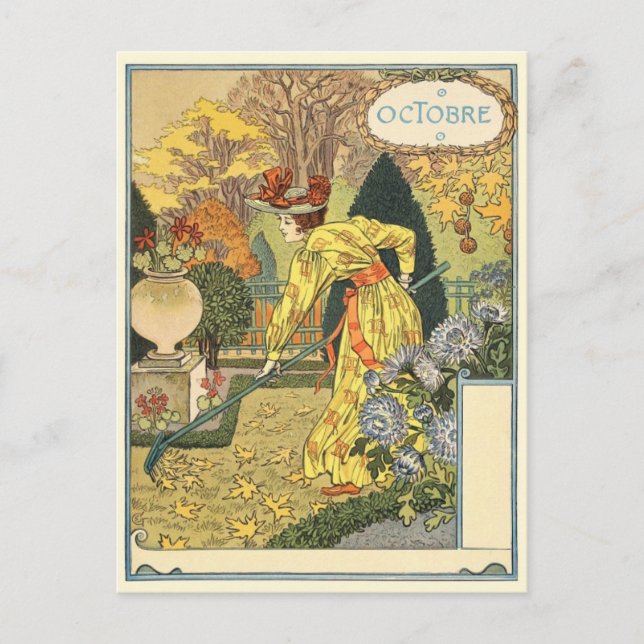 Postal Postcarta Art Nouveau (Anverso)