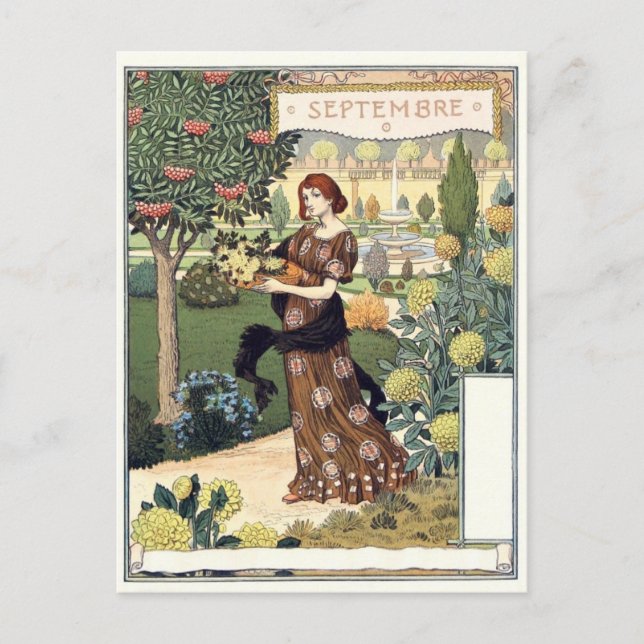 Postal Postcarta Art Nouveau (Anverso)
