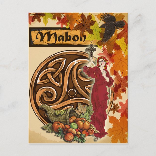 Postal Postcarta artística sobre la fantasía de Mabon Pag (Anverso)