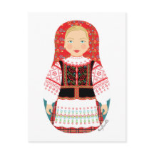 Postcarta bielorrusa Matryoshka