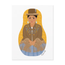 Postcarta boliviana, aymara Matryoshka