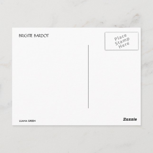 POSTAL POSTCARTA BRIGITTE BARDOT 2 (Reverso)