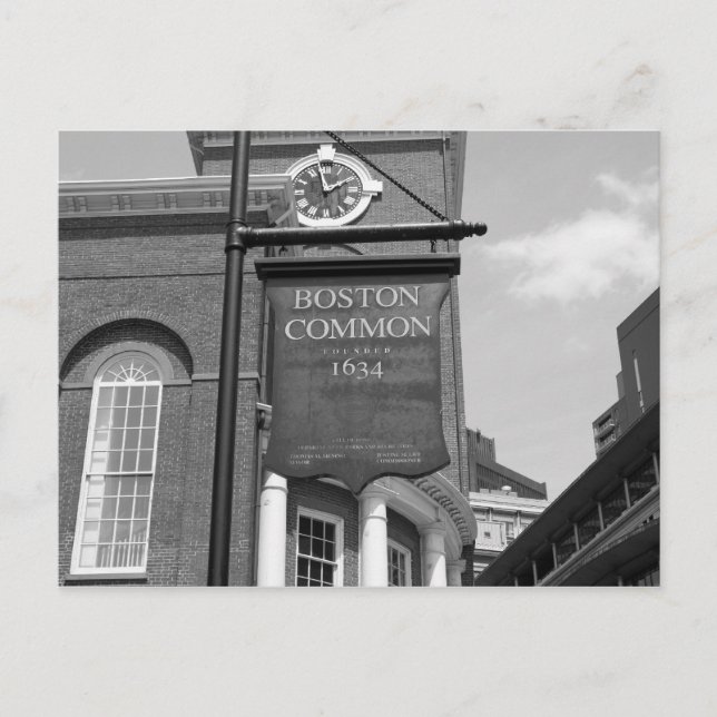 Postal Postcarta común de Boston (Anverso)